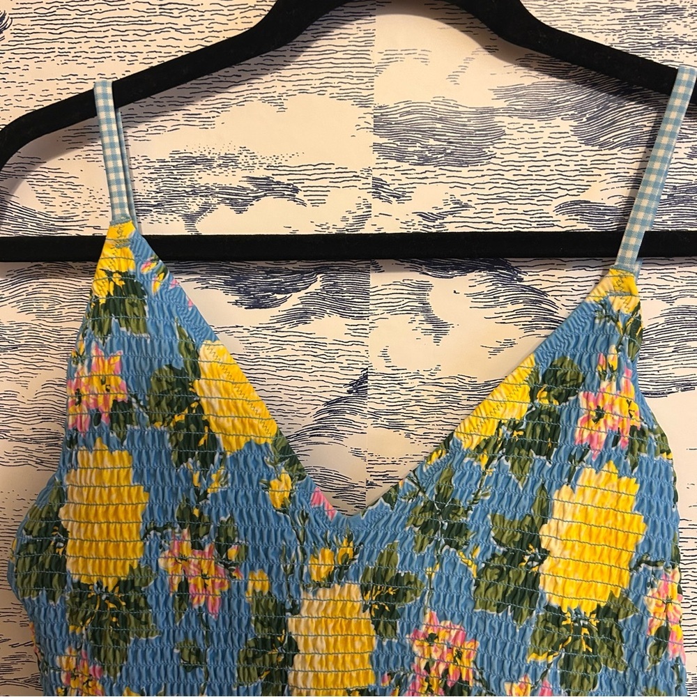 Aerie • Floral Blue One-Piece Swimsuit - Picture 6 of 7